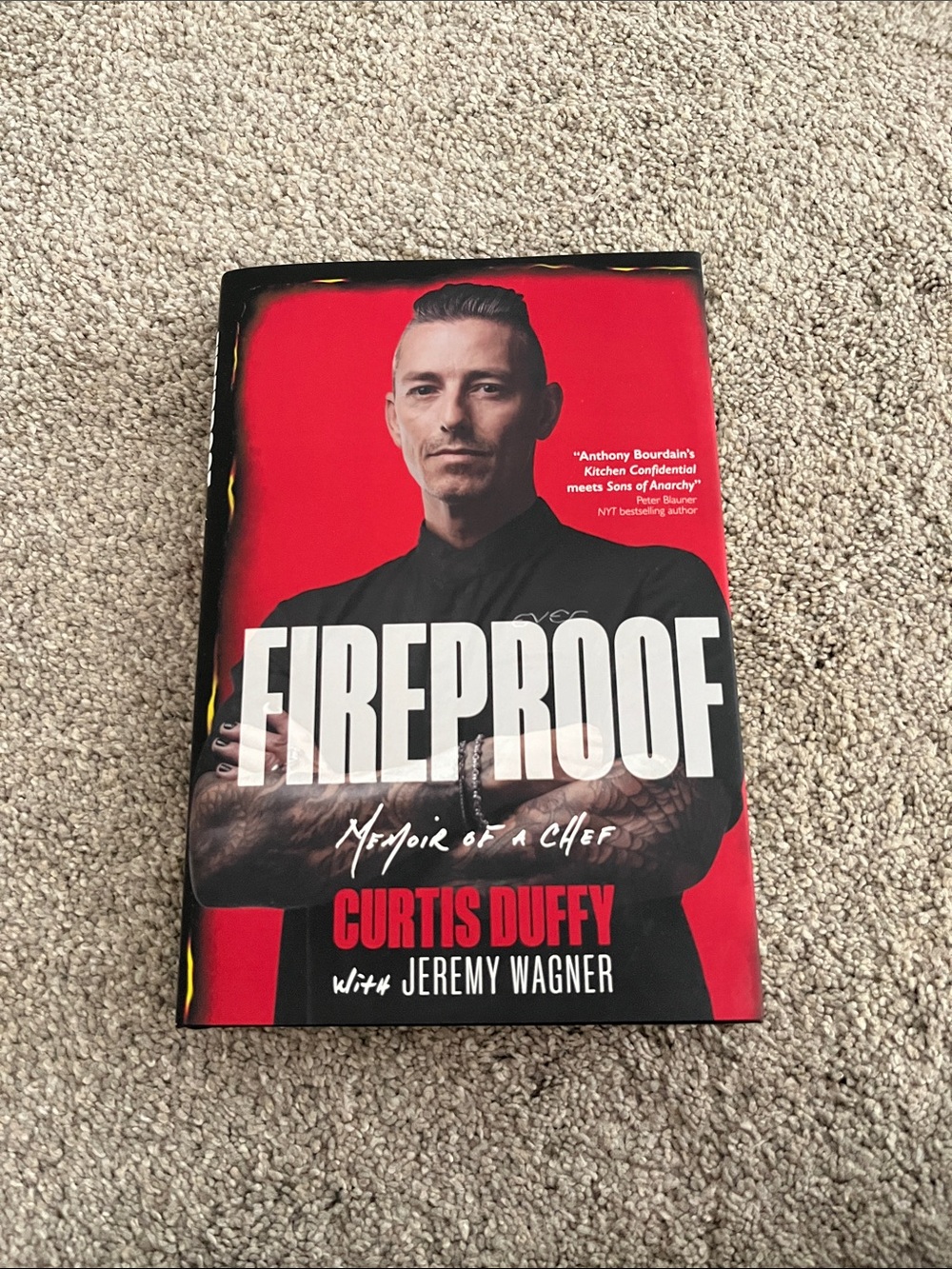 Autographed Fireproof by Curtis Duffy - Red & Black Hardcover